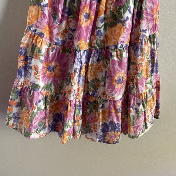 Hello Molly Women 4 Colorful Floral Swoon Over You Tiered Halter Mini Dress NWT - Picture 6 of 15